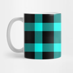 Teal and Black Buffalo Plaid Pattern Mug